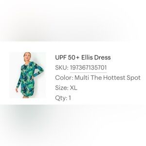 Brand New-Lilly Pulitzer Tropical Floral Dress in Blue and Green